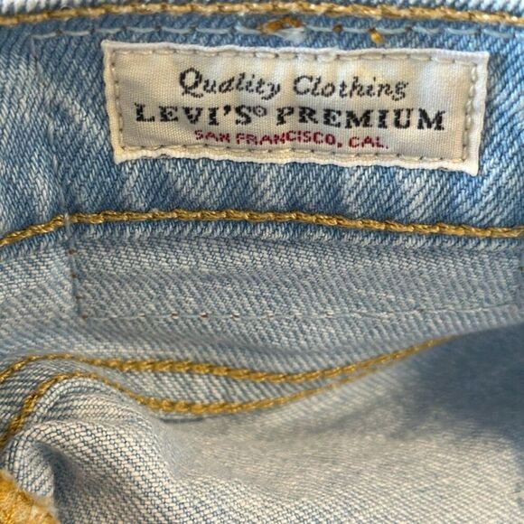 Levi’s 501 90s Light Wash Skinny Jeans size W26 x L28 Button Fly Raw Hem - Picture 11 of 13